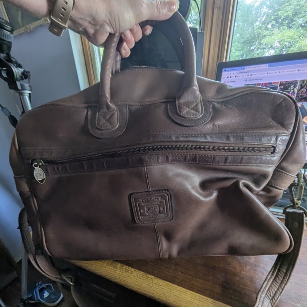 Geoffrey Beene Brown Laptop Bag